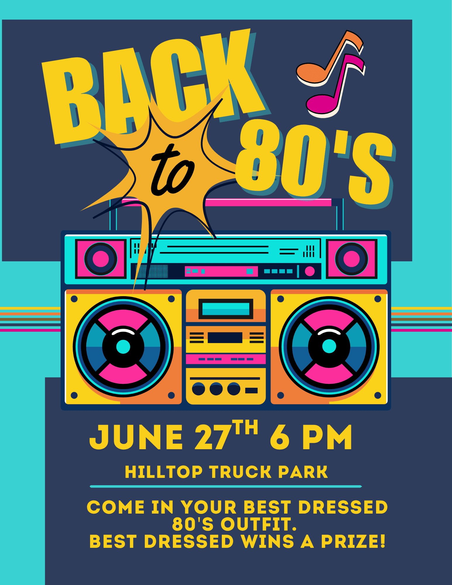 Upcoming event at Hilltop Truck Park 2